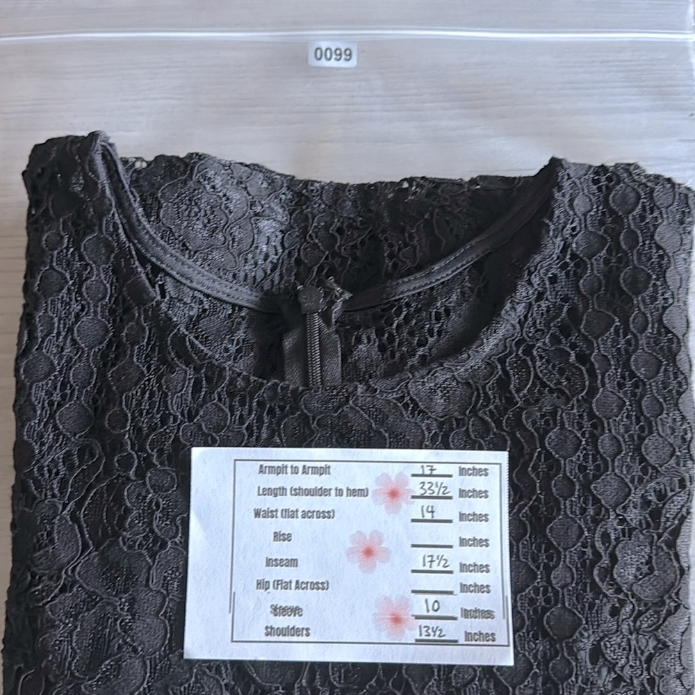 NWT Lulus Not a Secret Black Lace Puff Sleeve Mini Dress - Picture 11 of 11